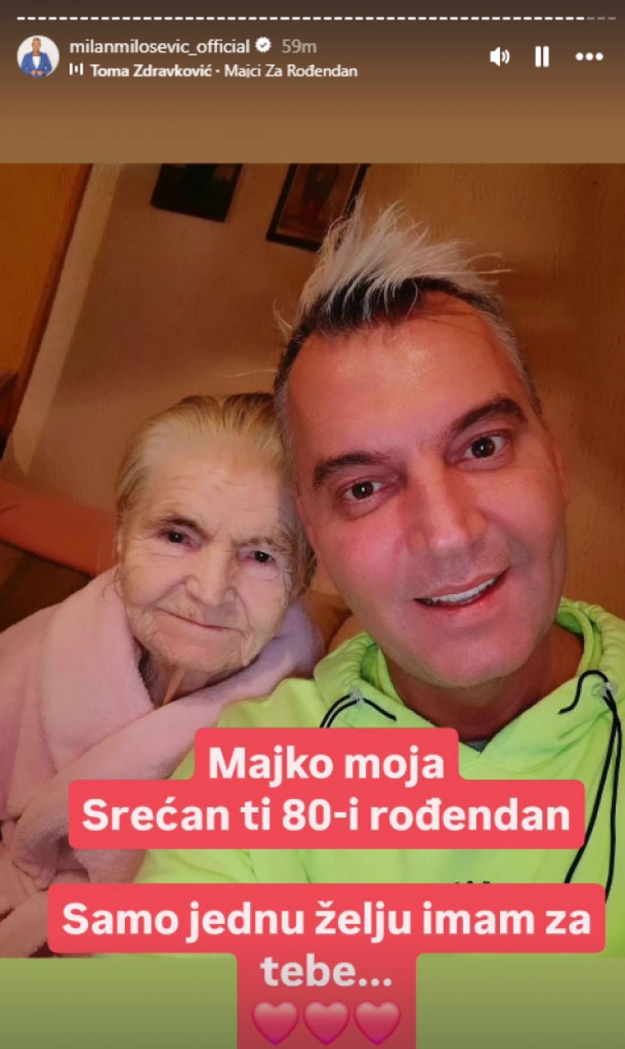 MILAN MILOŠEVIĆ NIKAD SREĆNIJI: Njegova majka prvi put USTALA iz kreveta - voditelj RAZNEŽIO javnost emotivnim rečima! (FOTO)