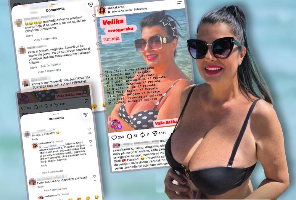 TOTALNI HAOS NA MREŽAMA ZBOG SAŠKE KARAN! Najavila turneju, pratioci je urnisali: Umešala se i Zorica Marković (FOTO)