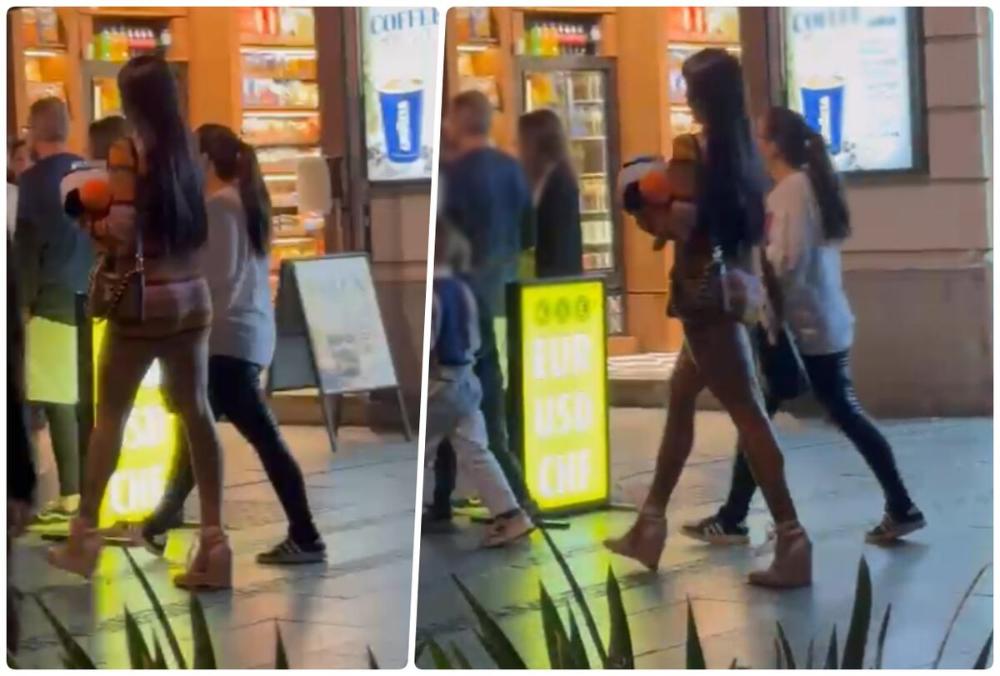 VISOKE POTPETICE I ULTRA KRATKA SUKNJICA, PA SEVA NA SVE STRANE! Aleksandra Subotić defilovala u centru grada, prolaznici se okretali za njom (FOTO)